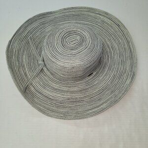 Karen Keith Hat Womens Grey Sun Outdoor Floppy Wide Brim‎ Beach Pool Gardening